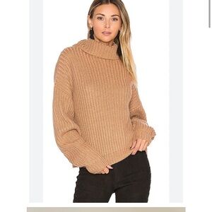 Lovers + Friends Cozy Tan Turtleneck Sweater